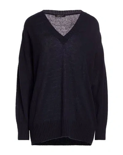 Aragona Woman Sweater Midnight Blue Size 10 Cashmere