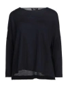 Aragona Woman Sweater Midnight Blue Size 10 Merino Wool