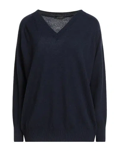 Aragona Woman Sweater Midnight Blue Size 12 Cashmere