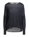 Aragona Woman Sweater Midnight Blue Size 12 Merino Wool In Gray
