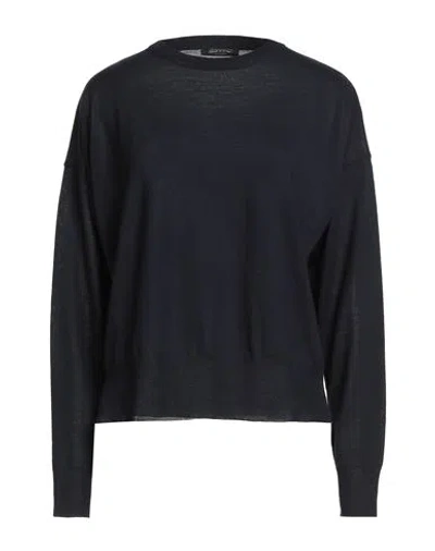 Aragona Woman Sweater Midnight Blue Size 12 Merino Wool