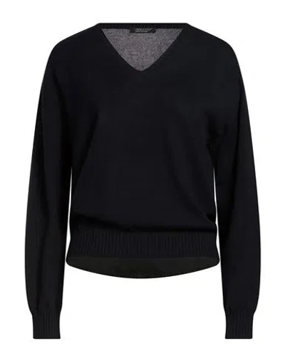 Aragona Woman Sweater Midnight Blue Size 6 Cotton