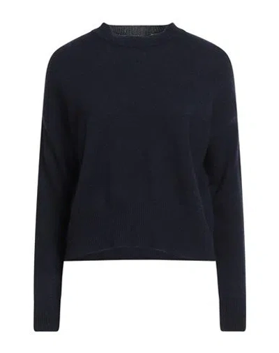 Aragona Woman Sweater Midnight Blue Size 8 Cashmere In Black