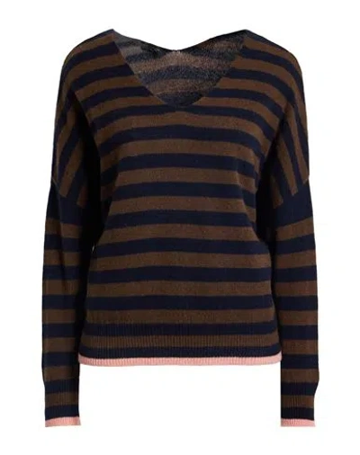 Aragona Woman Sweater Midnight Blue Size 8 Cashmere In Multi