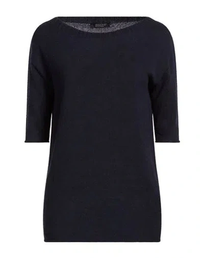 Aragona Woman Sweater Midnight Blue Size 8 Cashmere