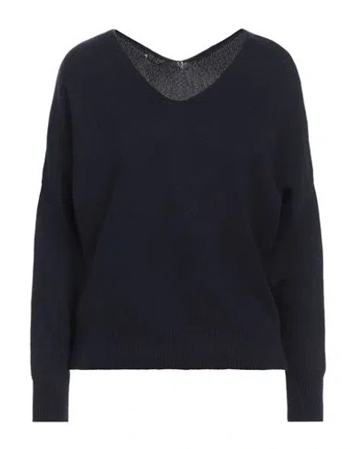 Aragona Woman Sweater Midnight Blue Size 8 Cashmere