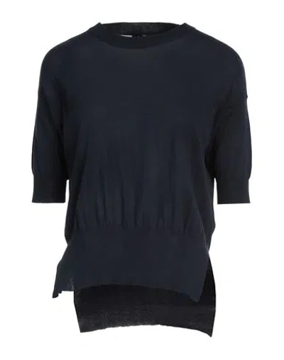 Aragona Woman Sweater Midnight Blue Size 8 Cotton