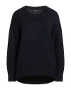 Aragona Woman Sweater Midnight Blue Size 8 Wool