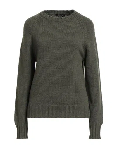 Aragona Woman Sweater Military Green Size 10 Cashmere