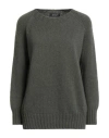 Aragona Woman Sweater Military Green Size 10 Cashmere
