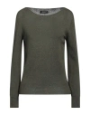 Aragona Woman Sweater Military Green Size 10 Cashmere In Green
