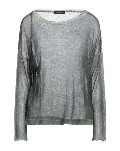 Aragona Woman Sweater Military Green Size 6 Linen