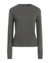 Aragona Woman Sweater Military Green Size 12 Cashmere