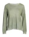 Aragona Woman Sweater Military Green Size 12 Cotton In Green
