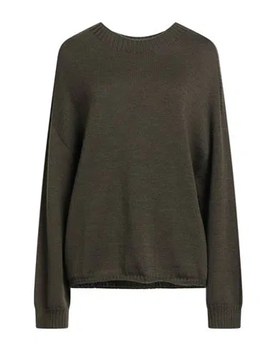 Aragona Woman Sweater Military Green Size 12 Merino Wool