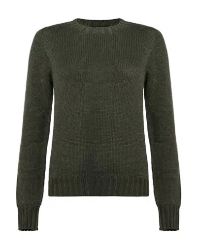 Aragona Woman Sweater Military Green Size 4 Cashmere