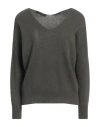 Aragona Woman Sweater Military Green Size 6 Cashmere In Green