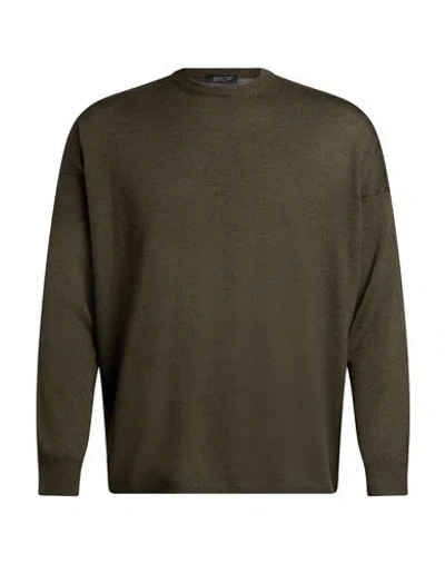Aragona Woman Sweater Military Green Size 6 Merino Wool