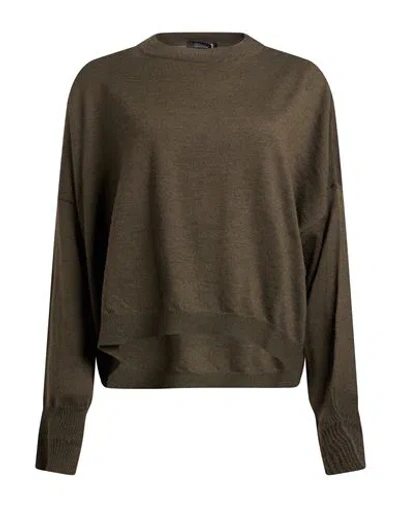 Aragona Woman Sweater Military Green Size 6 Merino Wool