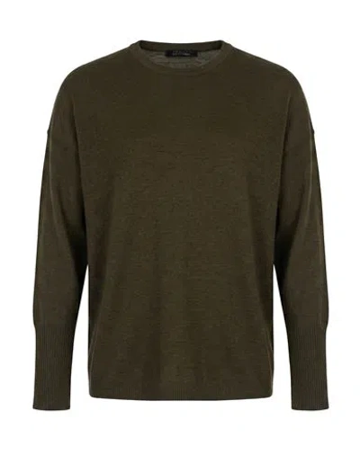 Aragona Woman Sweater Military Green Size 6 Merino Wool In Brown