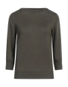 Aragona Woman Sweater Military Green Size 6 Merino Wool