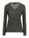 Aragona Woman Sweater Military Green Size 6 Cashmere In Green