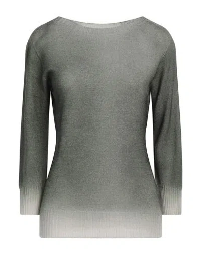 Aragona Woman Sweater Military Green Size 8 Cashmere