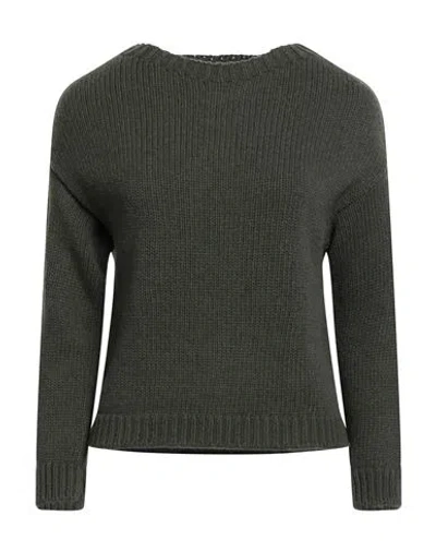 Aragona Woman Sweater Military Green Size 8 Cashmere