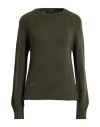 Aragona Woman Sweater Military Green Size 8 Cashmere
