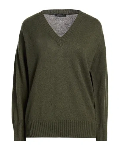 Aragona Woman Sweater Military Green Size 8 Cashmere