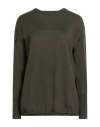 Aragona Woman Sweater Military Green Size 8 Merino Wool