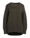 Aragona Woman Sweater Military Green Size 8 Wool
