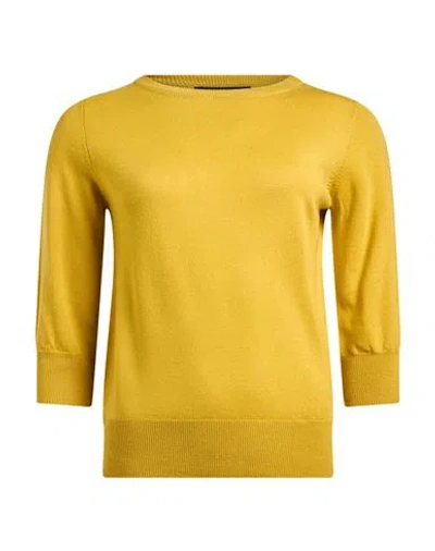 Aragona Woman Sweater Mustard Size 10 Merino Wool In Yellow