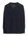 Aragona Woman Sweater Navy Blue Size 10 Cashmere