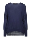 Aragona Woman Sweater Navy Blue Size 12 Merino Wool In Navy Blue