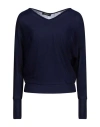 Aragona Woman Sweater Navy Blue Size 12 Merino Wool