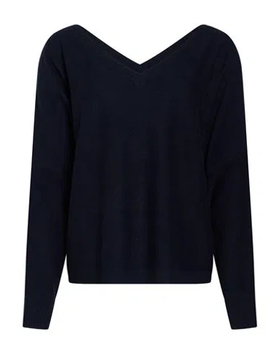 Aragona Woman Sweater Navy Size 10 Cashmere In Black