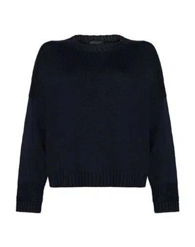 Aragona Woman Sweater Navy Size 2 Merino Wool In Multi