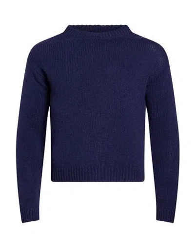 Aragona Woman Sweater Navy Size 4 Cashmere In Blue