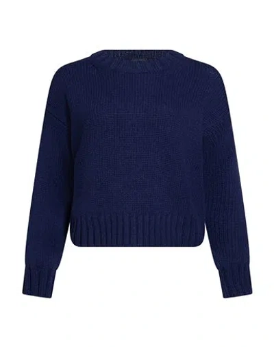 Aragona Woman Sweater Navy Size 6 Cashmere In Blue