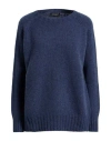 Aragona Woman Sweater Navy Size 6 Cashmere In Blue
