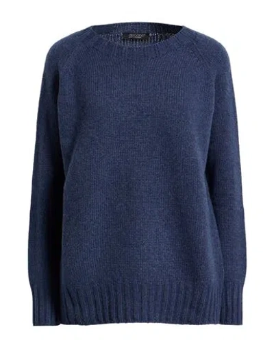 Aragona Woman Sweater Navy Size 6 Cashmere In Blue