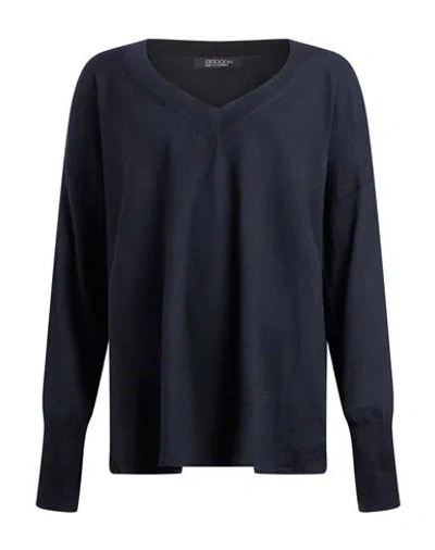 Aragona Woman Sweater Navy Size 6 Merino Wool
