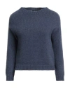 Aragona Woman Sweater Navy Size 8 Cashmere In Blue