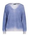 Aragona Woman Sweater Navy Size 8 Virgin Wool