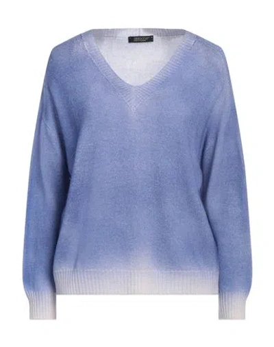 Aragona Woman Sweater Navy Size 8 Virgin Wool