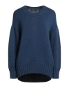 Aragona Woman Sweater Navy Size 8 Wool In Blue