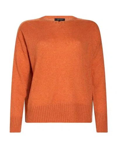 Aragona Woman Sweater Orange Size 2 Cashmere