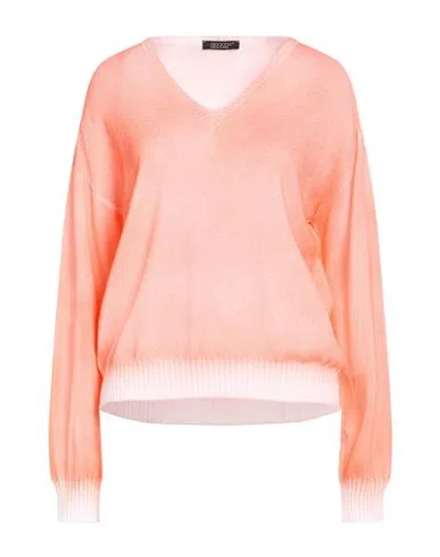 Aragona Woman Sweater Orange Size 6 Cotton In Multi