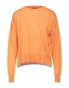 Aragona Woman Sweater Orange Size 6 Merino Wool